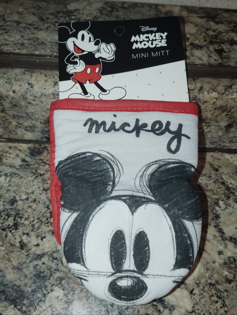 Disney Mickey Mouse White and Red Kids Mini Mitt New